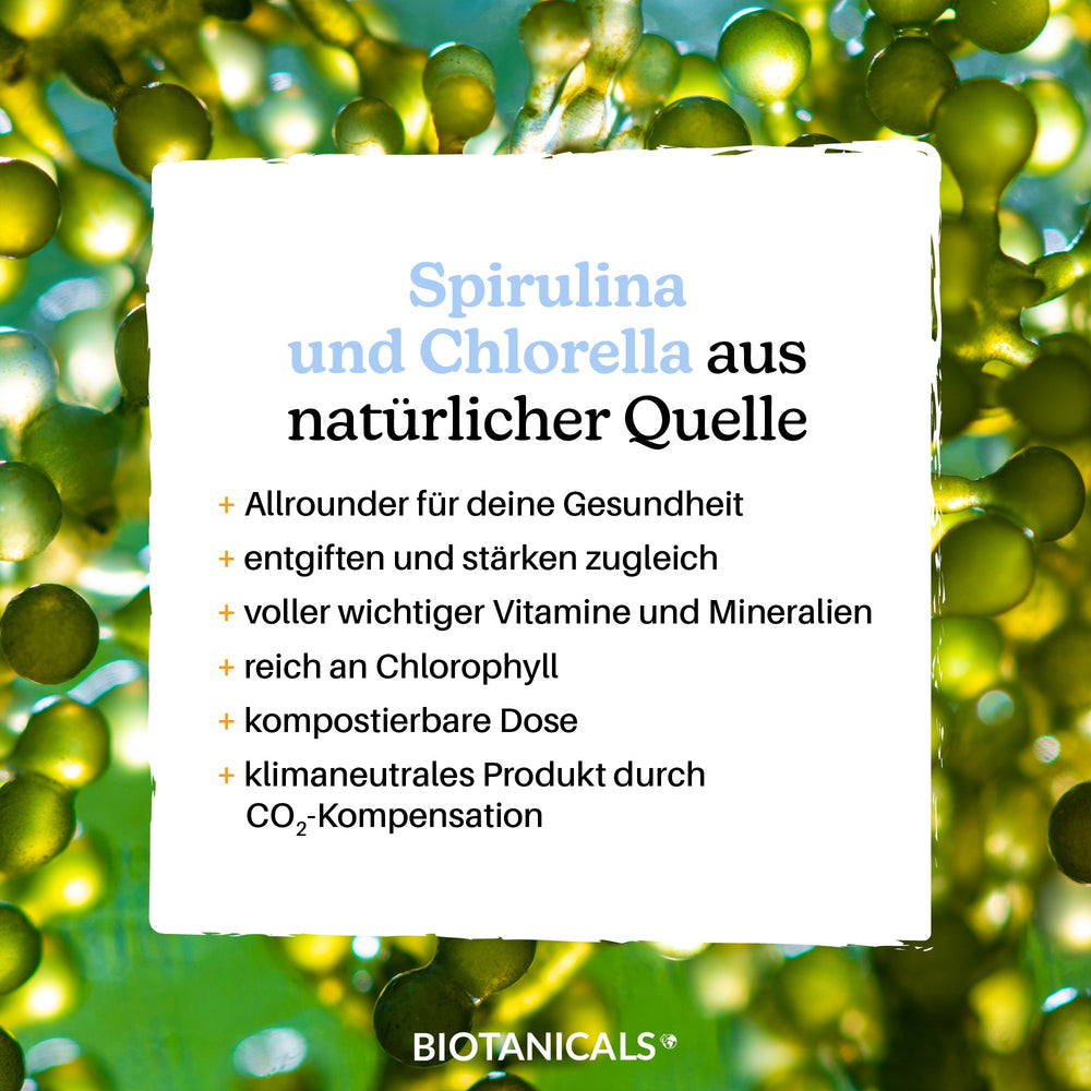 
                  
                    Spirulina & Chlorella Kapseln (Vegan/aus natürliche Quellen) kaufen
                  
                